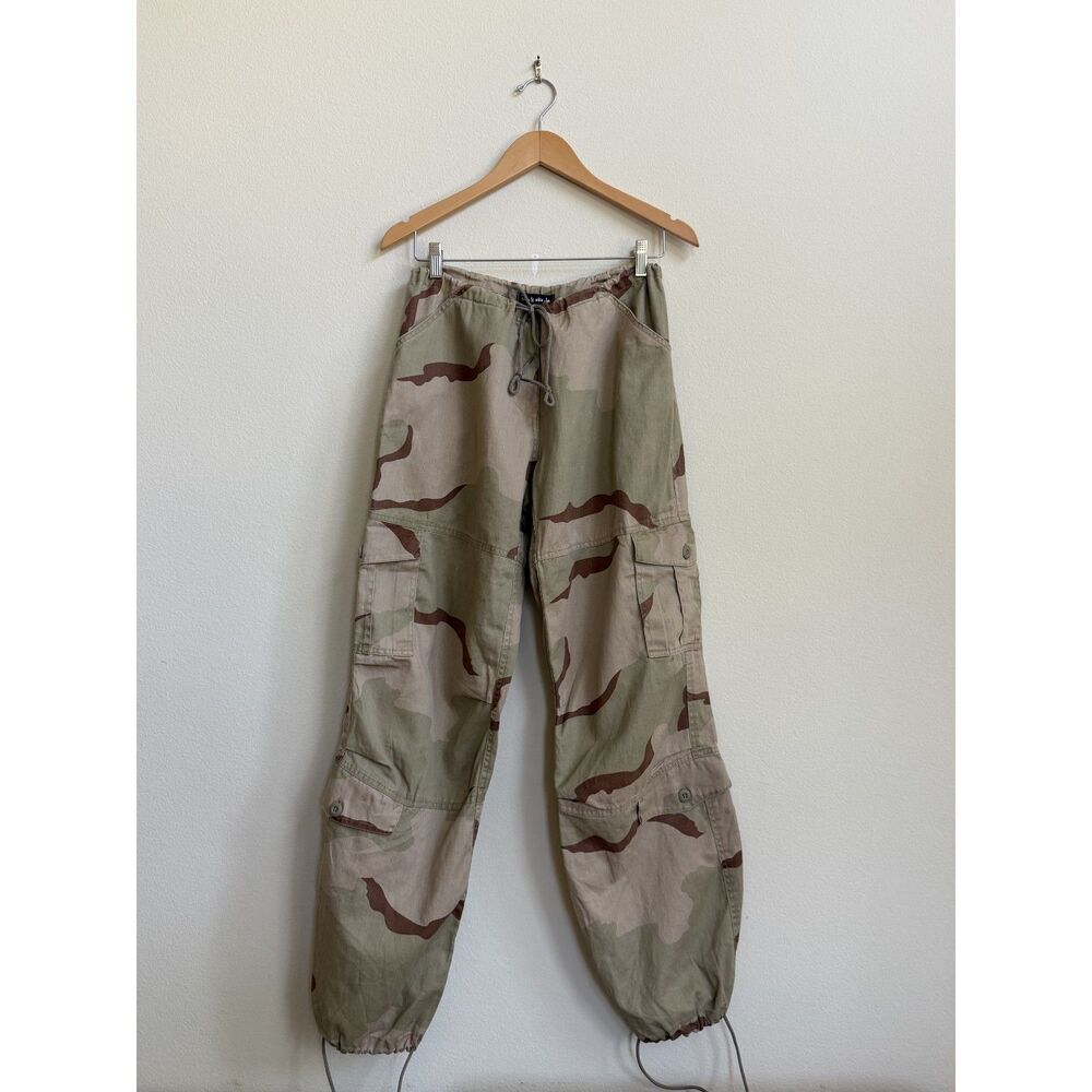 Iamkoko.la Tan Camo Low Waisted Military Pants Size L/XL